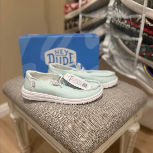 Hey Dude Women’s Lightweight Slip-On Shoes in Mint - Picture 2 of 5